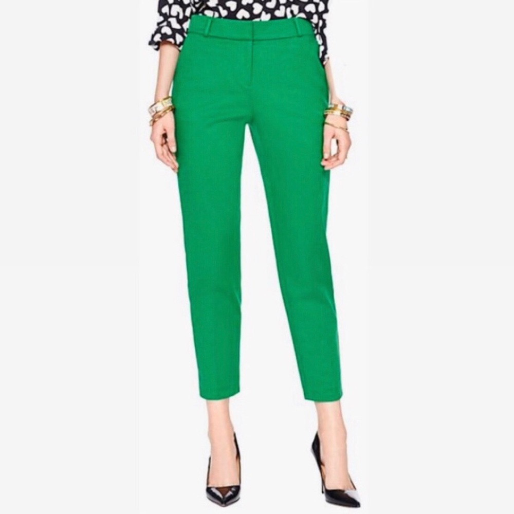 Kate Spade ♠️ ‘Margaux’ in Lucky green crop pants - Picture 9 of 10